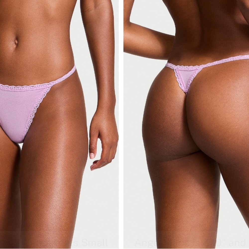 VICTORIA SECRET COTTON V-STRING PANTY BUNDLE (5 PAIR IN XL)